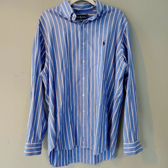 Ralph Lauren Blue Label. Men's Button Down Dress Shirt. Size 16 1/2. Size Large - Picture 1 of 11